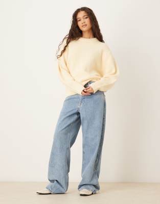 Mango Wool Mix Soft Touch Sweater In Neutral