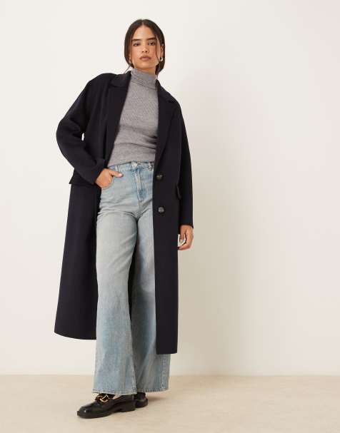 Mango wool mix tailored jacket in navy - view 1
