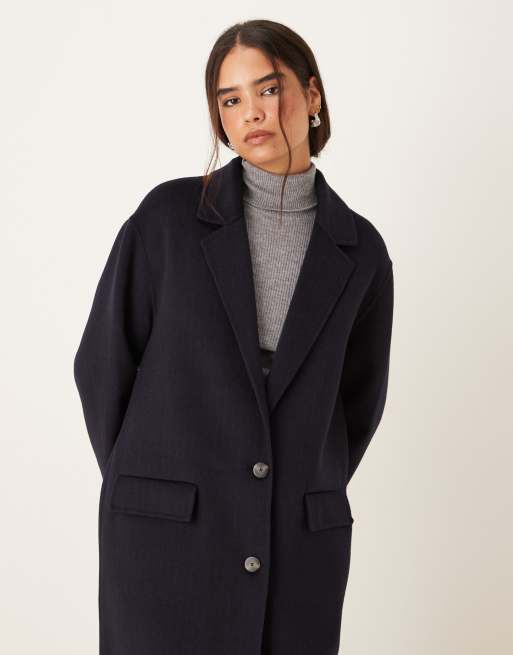Mango wool mix tailored jacket in navy, 2 of 4