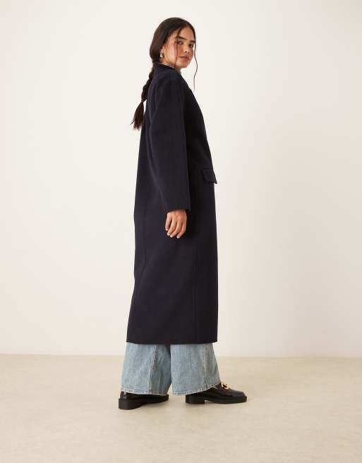 Mango wool mix tailored jacket in navy, 4 of 4