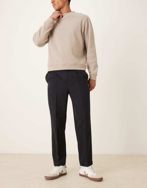 Mango wool mix tailored trouser in black, 2 of 5