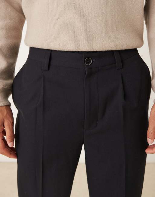 Mango wool mix tailored trouser in black, 5 of 5