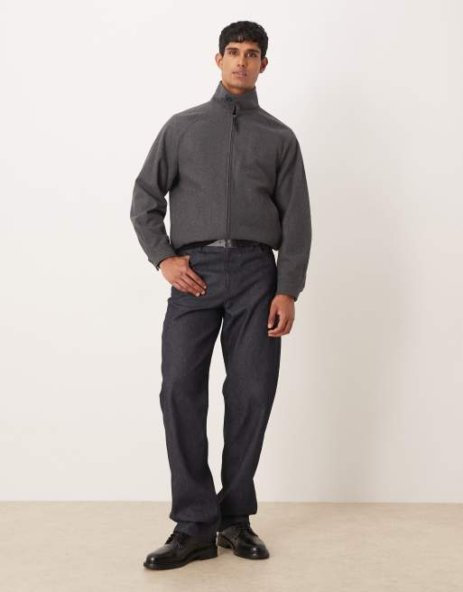 Mango wool mix zip up jacket in dark gray, 2 of 5