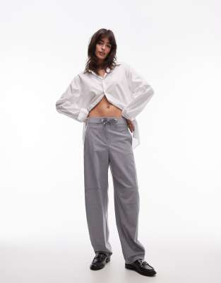 Mango Mango woven pull on trouser in grey