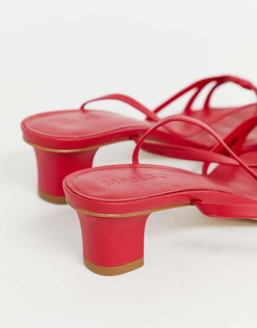 Mango sales red sandals