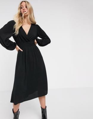 mango long black dress