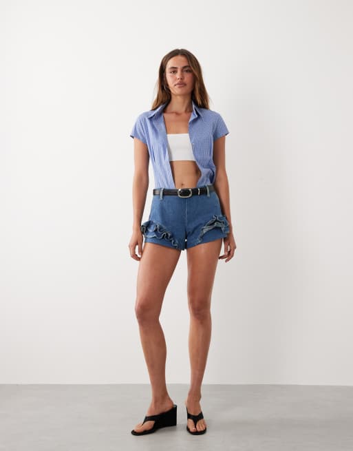 Mango x Hailey Bieber – Biały krótki top z odkrytymi plecami, 2 z 4
