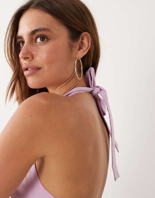Mango x Hailey Bieber - Robe courte dos nu - Rose pâle, 2 de 4