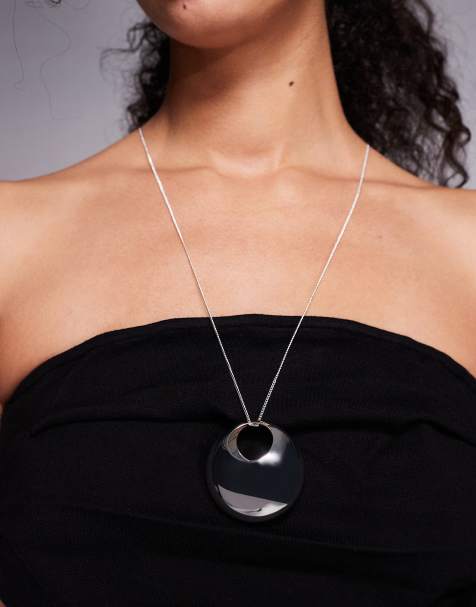 Mango x Kaia Gerber - Collana con pendente argentato - view 1