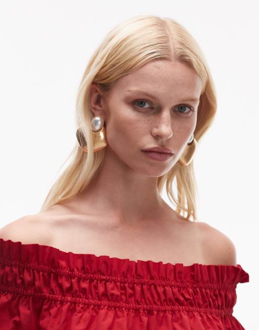 Mango x Kaia Gerber – Długie kolczyki w kolorze złota ze sztuczną perłą, 3 z 3