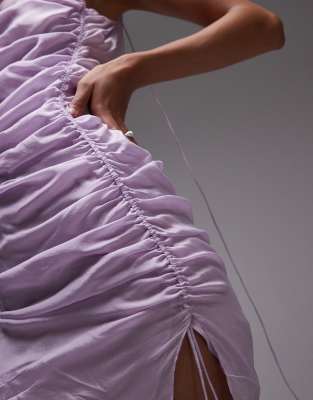 Mango X Supriya Lele Ruched Bodice Mini Dress With Draped Open Back Detail