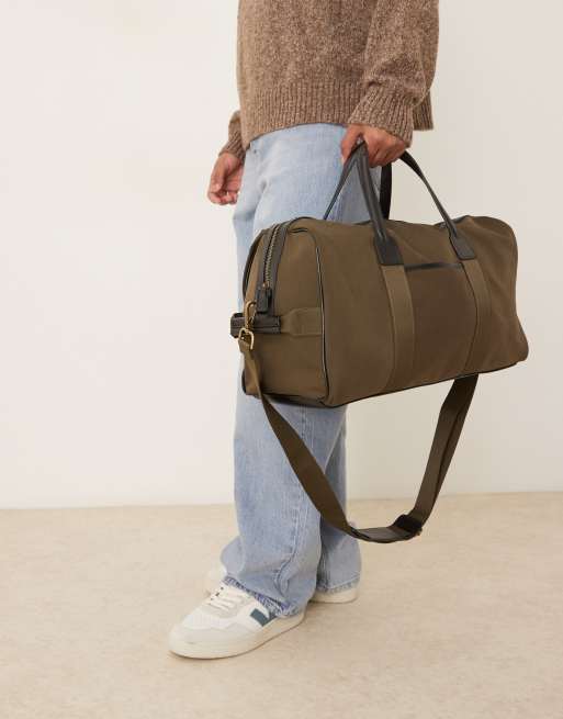 Mango – Zamszowa torba podróżna oversize w kolorze khaki