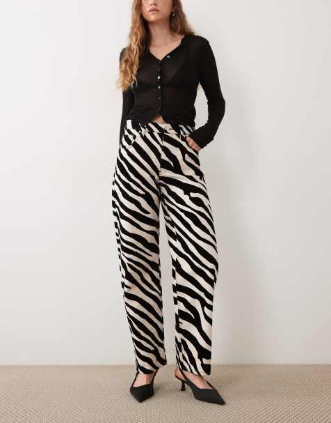 Mango Zebri straight jean in zebra print  - view 1