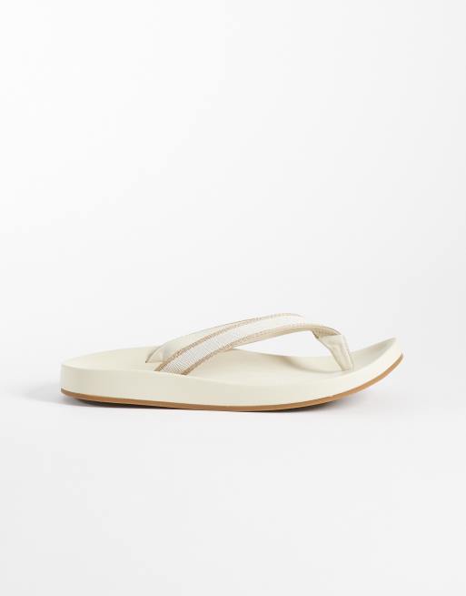 Mango Zehenstegsandalen in Elfenbein, 2 von 4