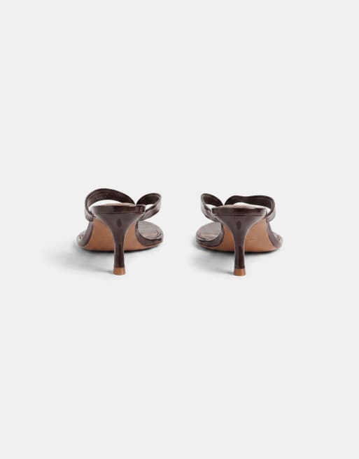 Mango – Zehenstegsandalen in Schokobraun mit Absatz, 8 von 8