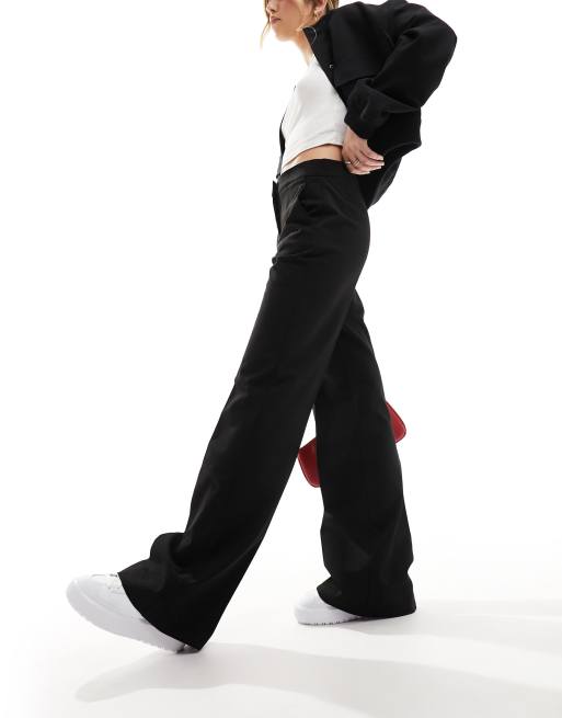 WIDE-LEG TROUSERS WITH ZIPS - Black