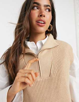 mango knitted vest