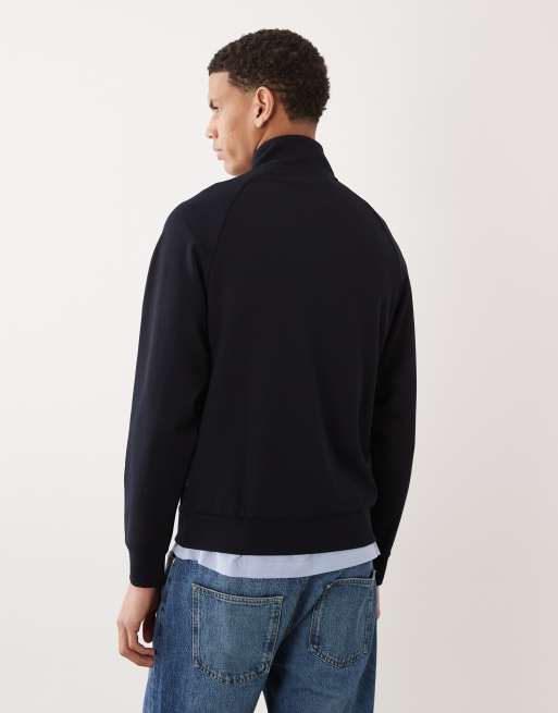 Mango zip through sweatshirt in navy, 5 of 5