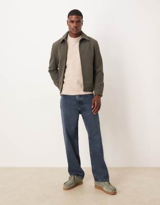 Mango Zip Up Relaxed Fit Short Jacket In Multi