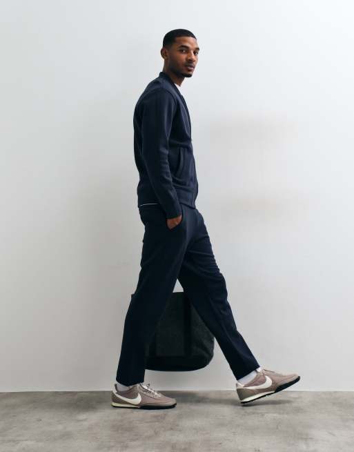 Mango zip up sweatshirt in navy, 3 of 5