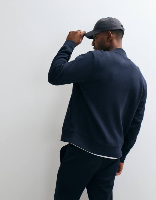 Mango zip up sweatshirt in navy, 5 of 5