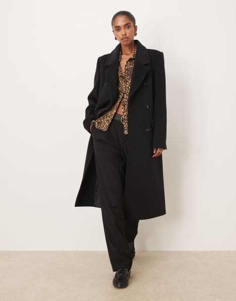 Mango – Zweireihige, elegante Jacke aus Wollmix in Schwarz - view 1
