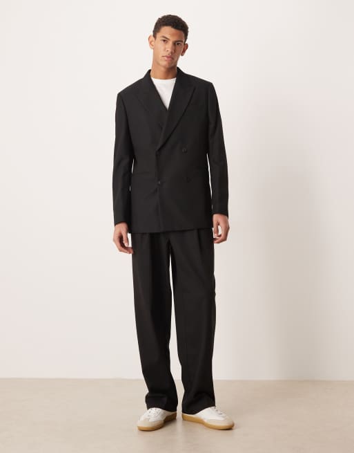 Mango – Zweireihige Oversize-Jacke in Schwarz, 2 von 5