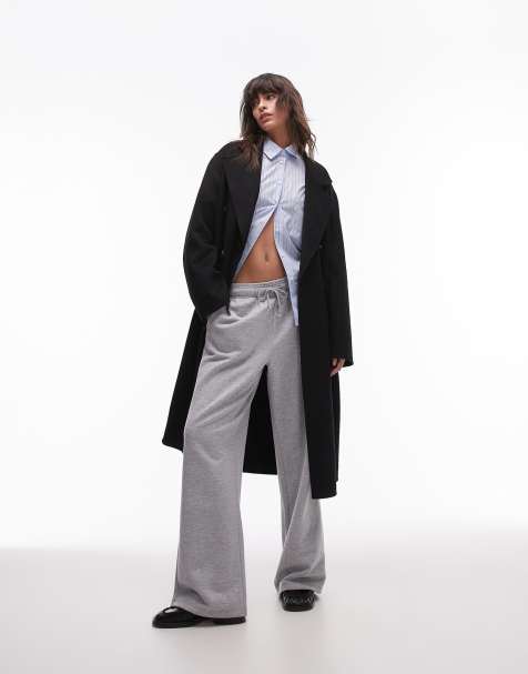 Mango – Zweireihiger Maxi-Mantel in Schwarz - view 1