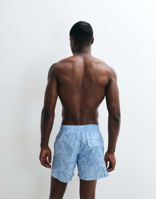 Mango - Zwemshort met paisleyprint in lichtblauw, 5 van 5