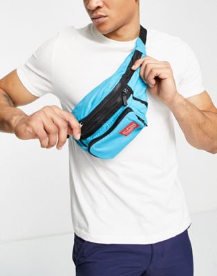Manhattan Portage Alleycat packable bum bag in turquoise blue