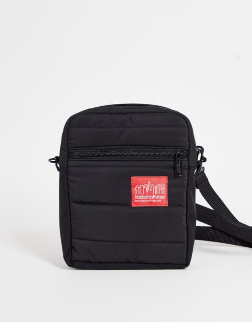 Manhattan Portage City Lights quilted cross body bag in black ASOS
