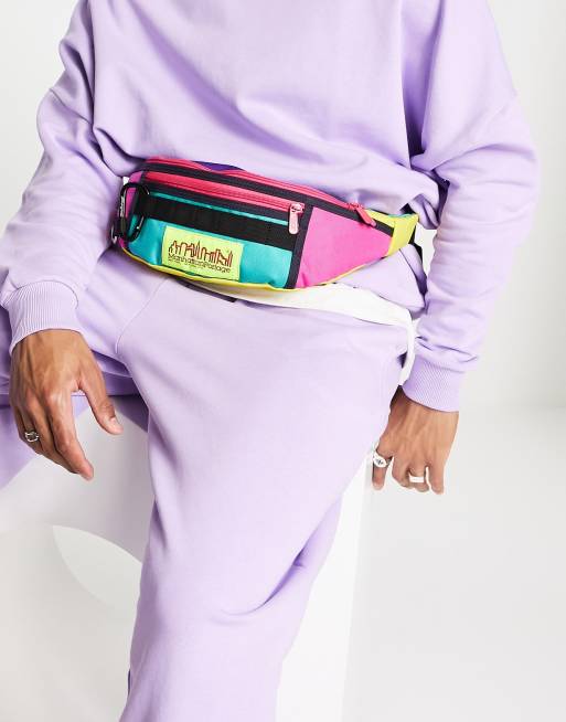 Pink and green fanny pack sale