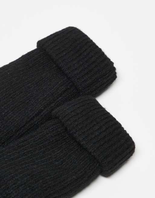 Manoplas negras de canalé de Gina Tricot, 2 de 3