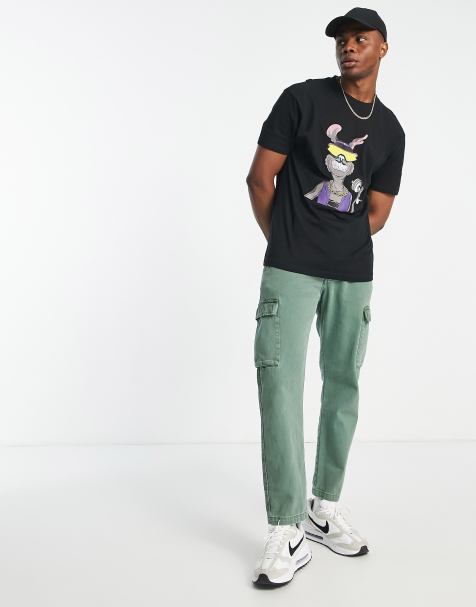 Marbek crypto viking print t-shirt in black - view 1