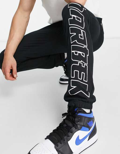 Marbek - Joggingbroek met logoprint aan de zijkant in zwart, 2 van 4
