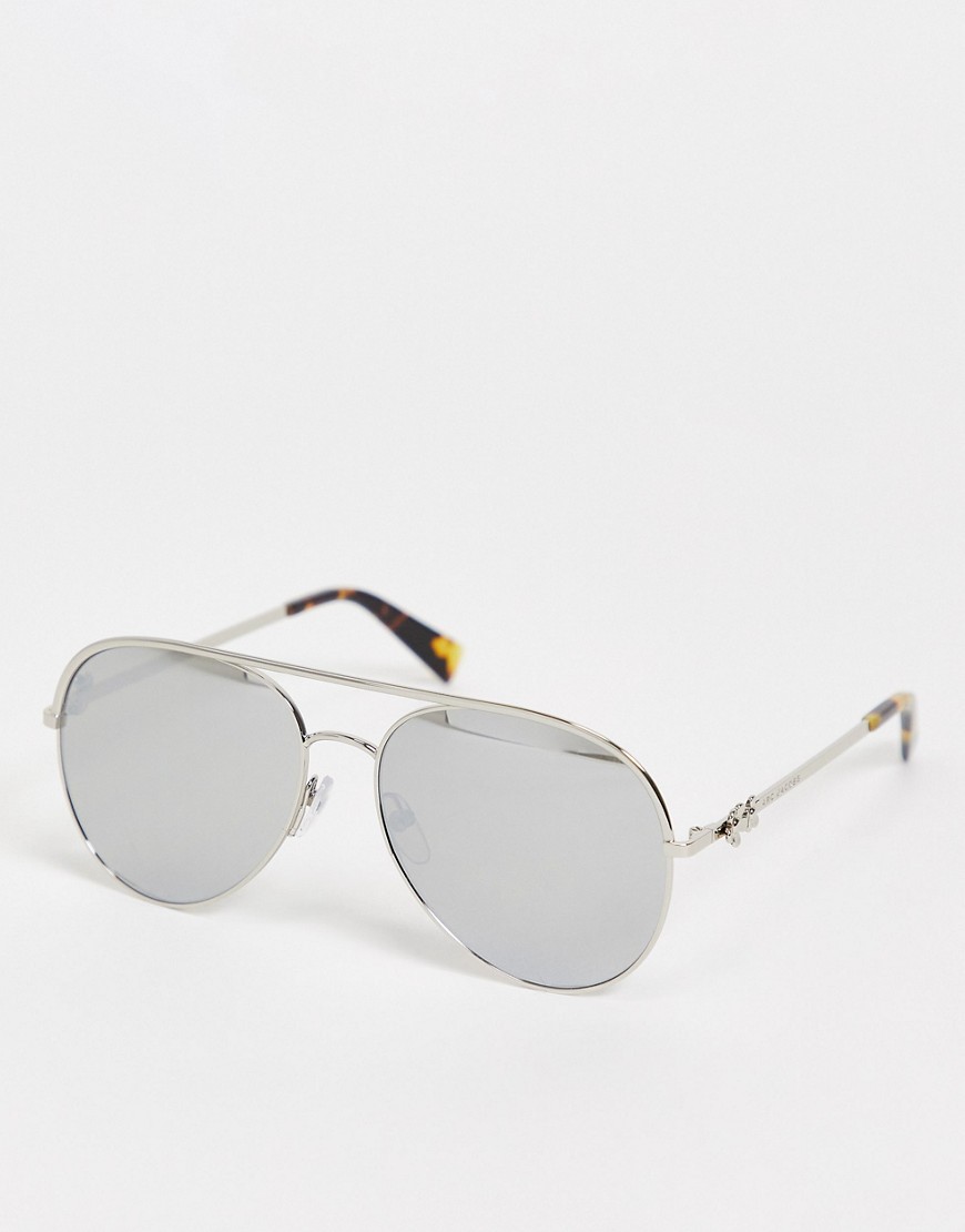 Marc Jacobs 2/S mirrored aviator sunglasses-Silver