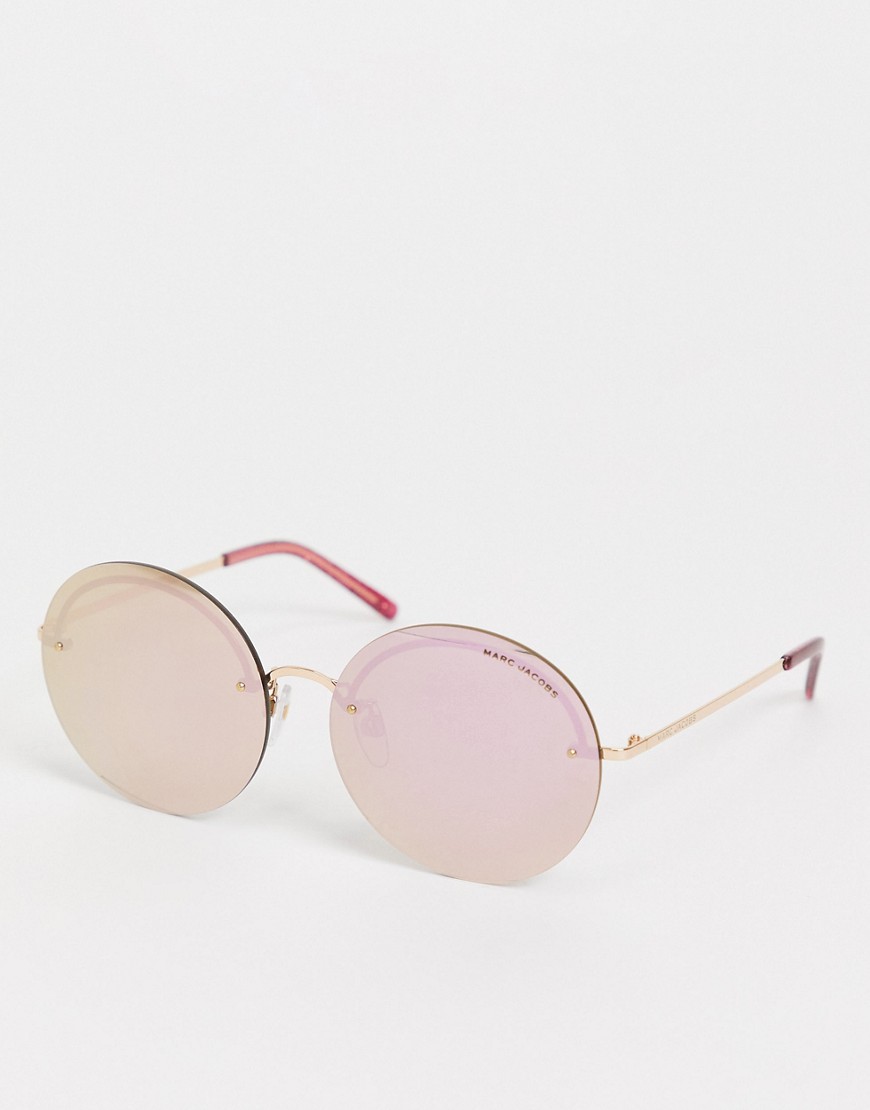 Marc Jacobs 406/G/S oversized round lens sunglasses-Pink