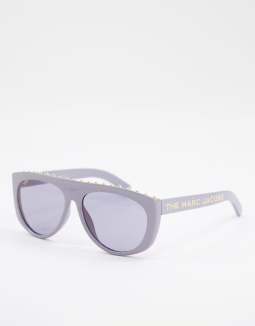 Marc Jacobs - 492/S - Occhiali da sole con lenti rotonde e dettaglio sulla montatura