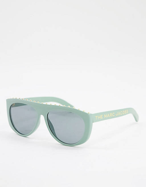 Marc Jacobs – 492/S – Okrągłe okulary przeciwsłoneczne z ozdobnymi oprawkami