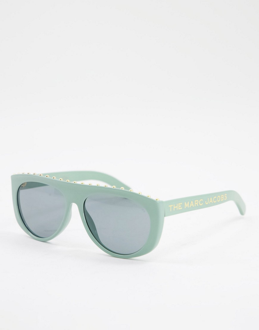 Marc Jacobs 492/S round lens frame detail sunglasses-Green