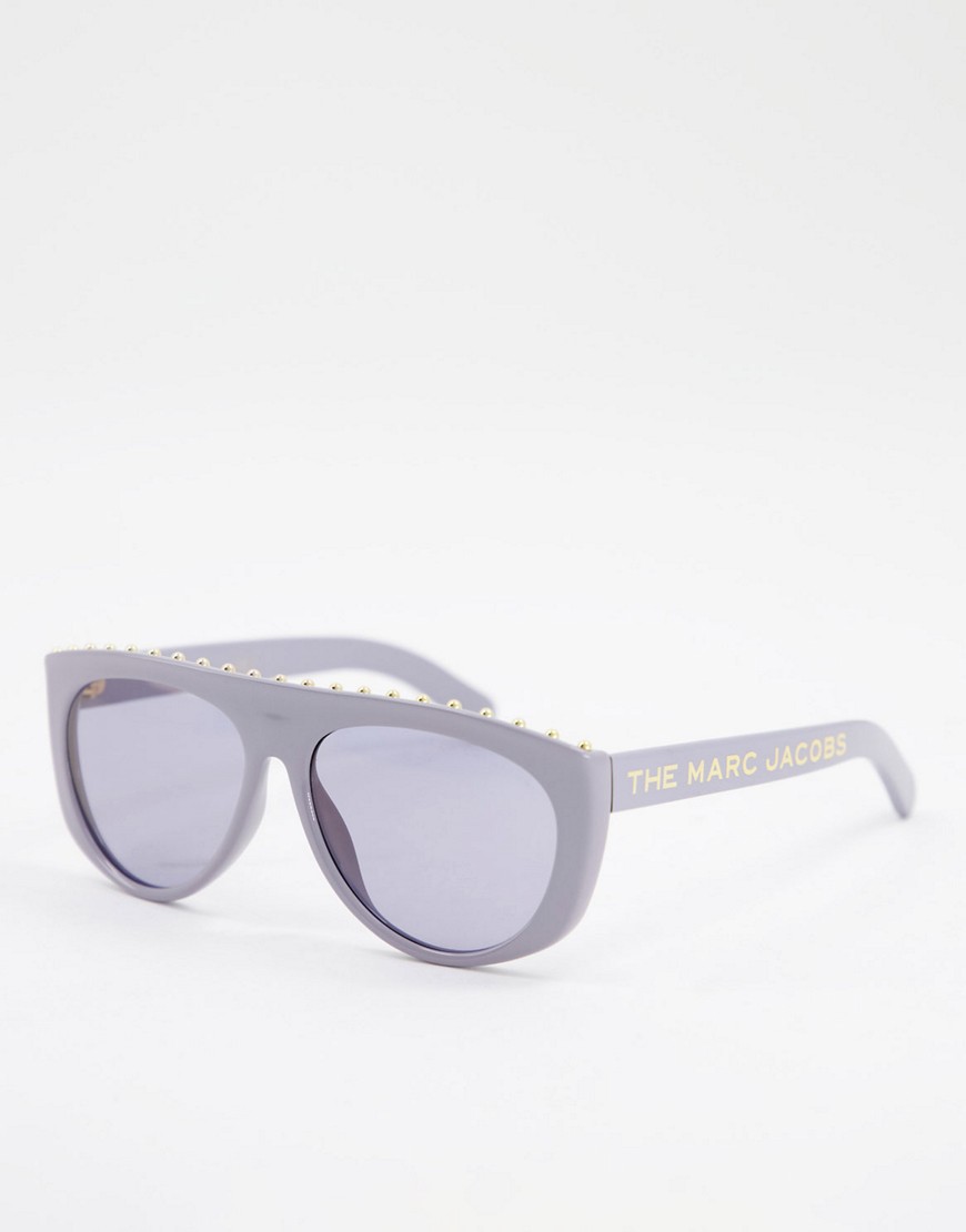 Marc Jacobs 492/S round lens frame detail sunglasses-Grey