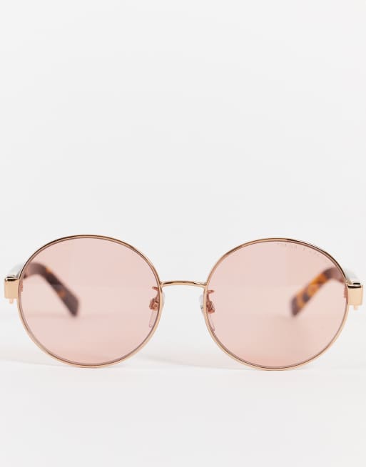 Marc Jacobs 497 G S Lunettes de soleil rondes Ecaille de tortue et rose