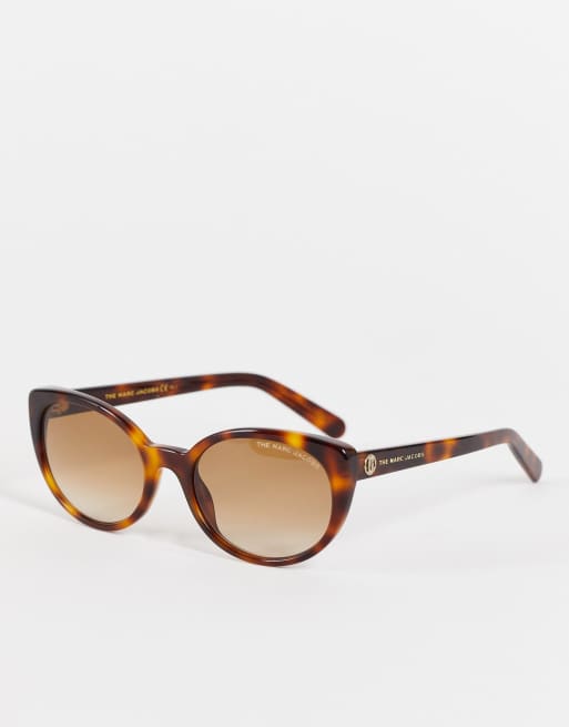Marc Jacobs – 525/S – Szylkretowe okrągłe okulary przeciwsłoneczne typu kocie oko 