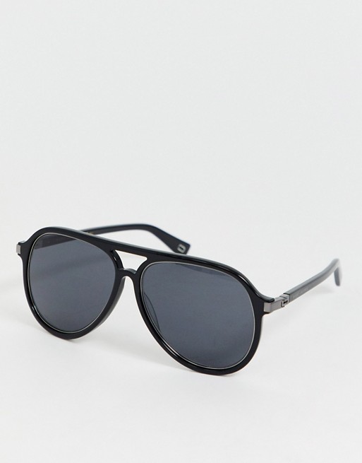 Marc Jacobs aviator black acetate sunglasses
