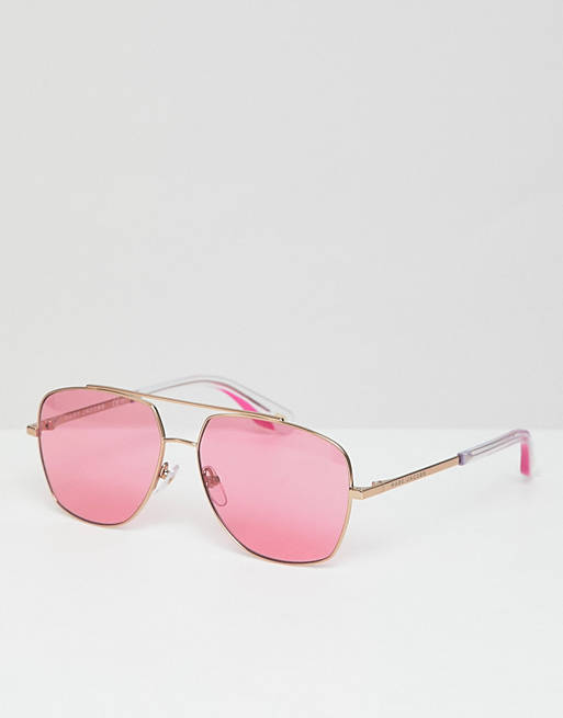 Marc Jacobs aviator sunglasses with pink lens