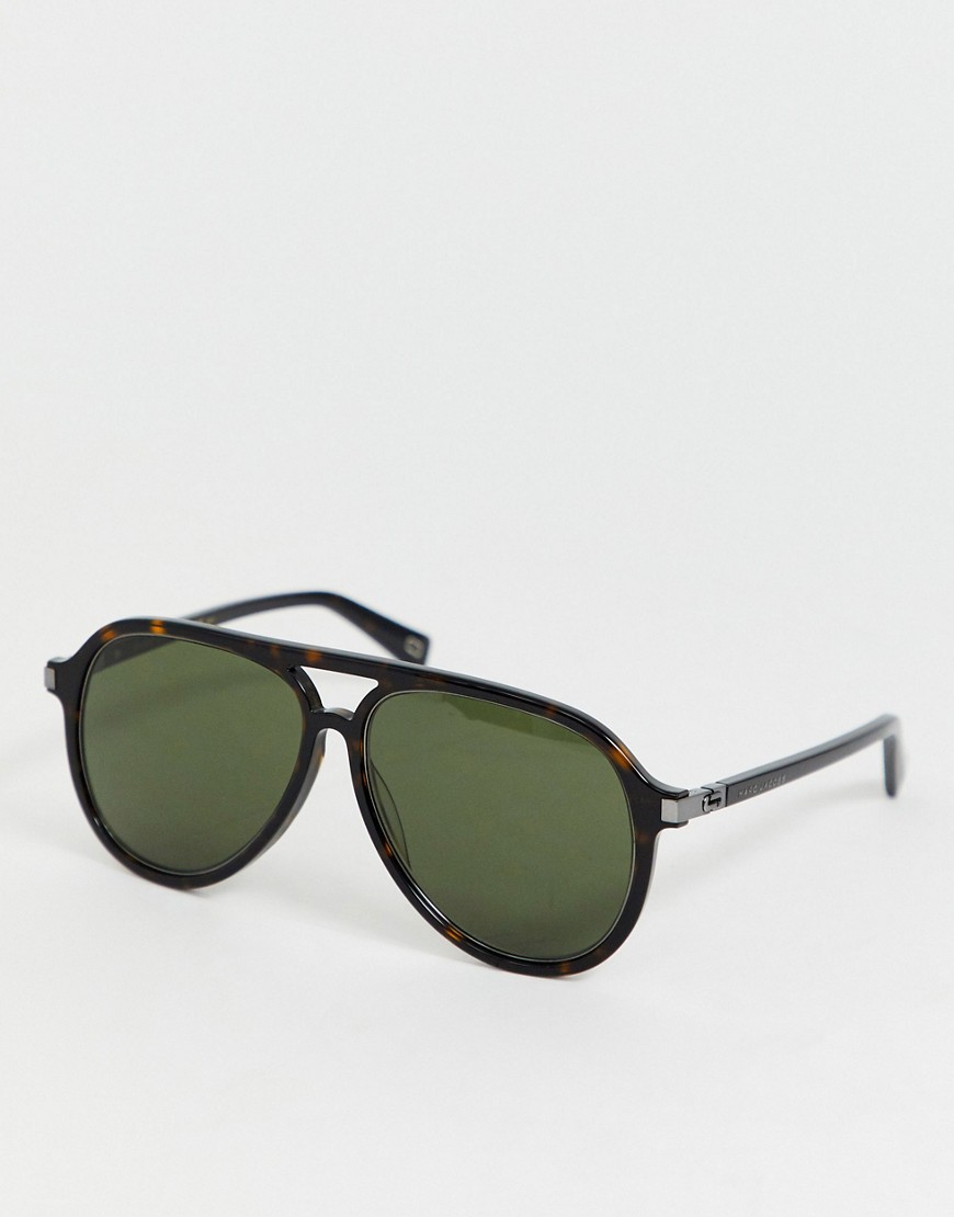 Marc Jacobs aviator tortoiseshell actetate sunglasses-Brown