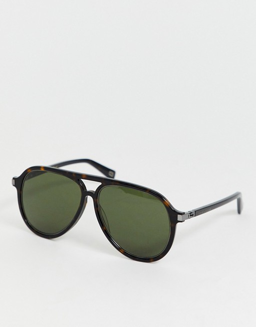 Marc Jacobs aviator tortoiseshell actetate sunglasses