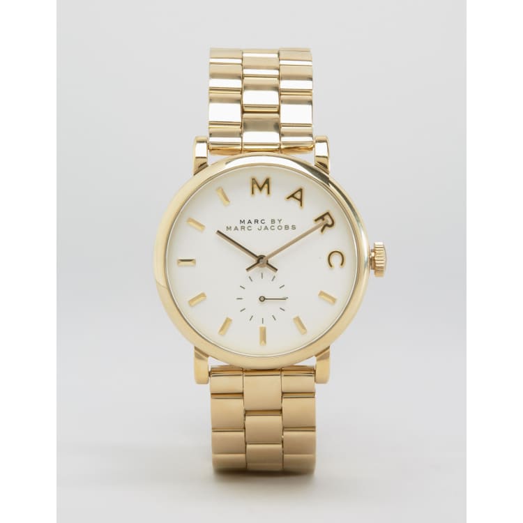 Marc jacobs black and gold clearance watch