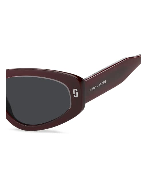 Marc Jacobs Cat-Eye-Sonnenbrille mit grauen Gläsern in Rot, 5 von 6