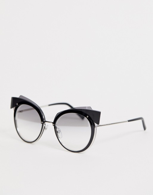 Marc Jacobs cat eye sunglasses in black and silver